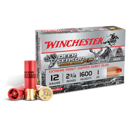 Cart. Bala Winchester Copper Deer Season Slug 12 28gr Cx.5