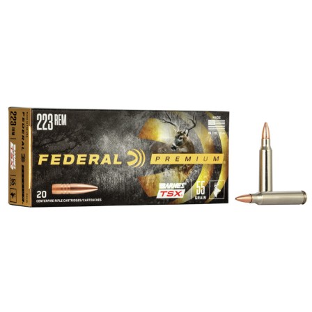 Federal Premium 223 Rem Barnes Triple Shock TSX 55Grs