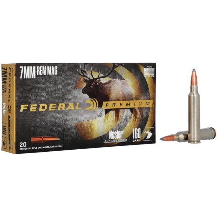 FEDERAL Premium 7mm Rem Mag 160Grs Nosler Partition