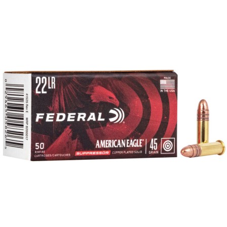 FEDERAL AE 22LR 45grs Supressor AE22SUP1