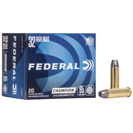 FEDERAL 32 H&R Mag 95Grs Lead Semi Wadcutter C32HRA Cx.20