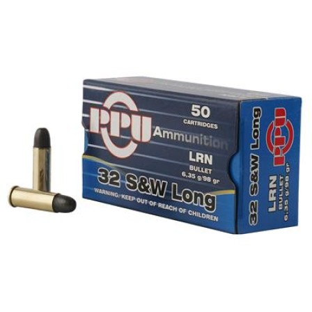 PPU 32 S&W Long LRN 98Grs (Cx.50)
