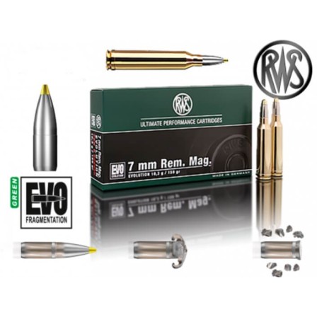 RWS 7mm Rem Mag Evo Green 127Grs