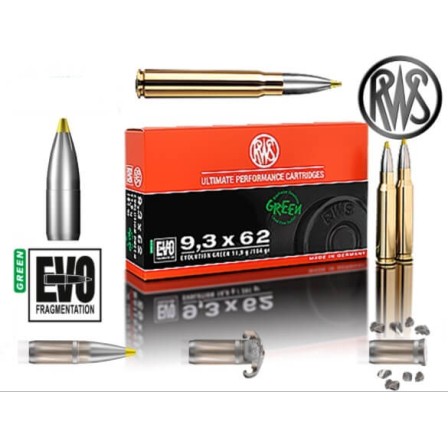 RWS 9,3x62 Evo Green 184Grs
