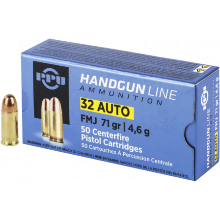 PPU 7.65mm/32ACP/32Auto 71Grs FMJA-150 (Cx.50)